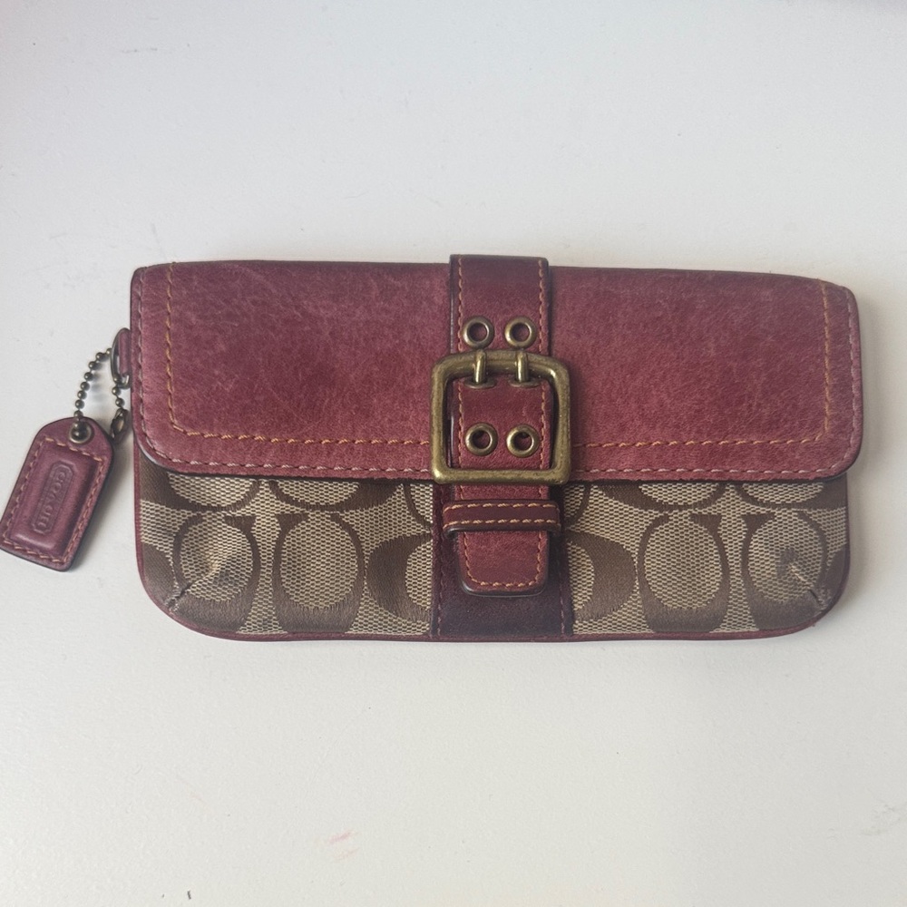Coach Brown and Burgundy Wallet